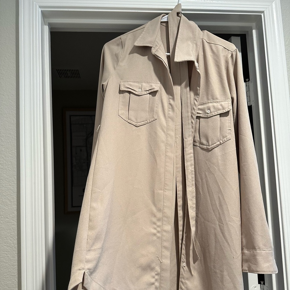 Tan belt dress